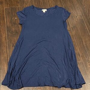 Style & Co. Dark Blue Swing T-Shirt Dress